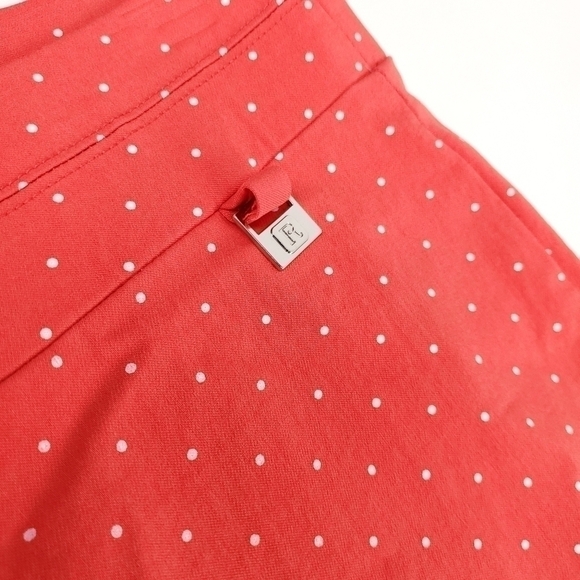 New Rafaella Coral White Dotted Pants Size 6 - Picture 5 of 7